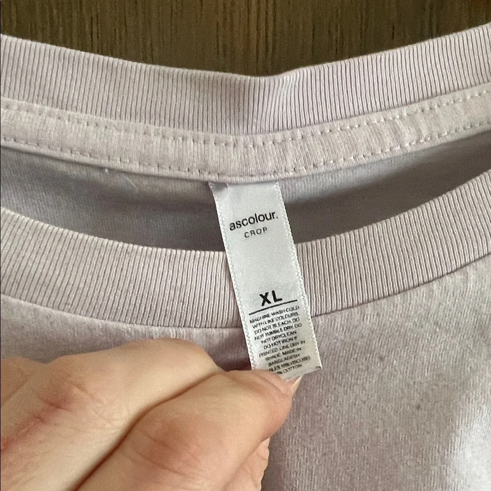 Pure Barre "Lift Tone Burn" Lavender Cropped Drop Extra Large - Picture 3 of 4